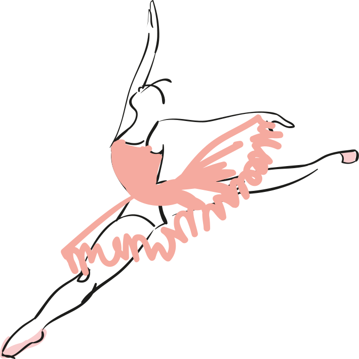 Vinilo baile contorno de bailarina de ballet - TenVinilo