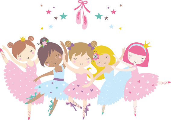 Ballet stars  illustration fairy tale sticker - TenStickers