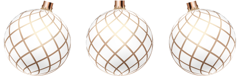 Nálepka s 3d realistickými loptičkami na vianočné vinyly - Tenstickers