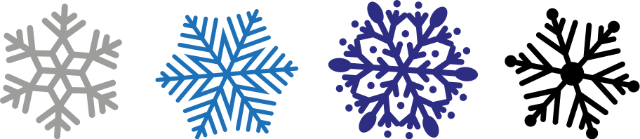 Sticker Weihnachten Graue, blaue und schwarze schneeflocken - TenStickers