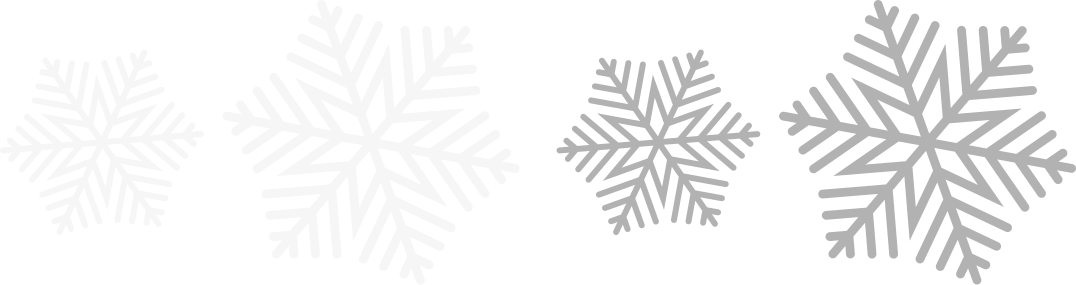 Autocolant de crăciun fulgi de zăpadă gri și alb - TenStickers