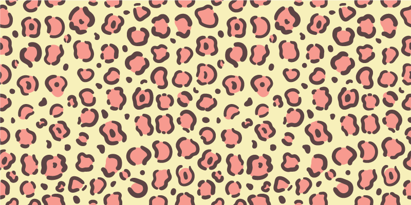 Yellow and pink leopard skin furniture decal - TenStickers