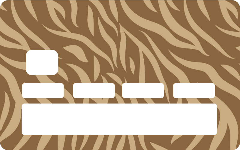 갈색과 베이지색 호랑이 무늬 신용카드 데칼 - TenStickers