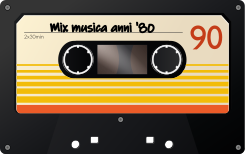 Adesivo carta di credito Cassetta mix totalmente anni '80 - TenStickers