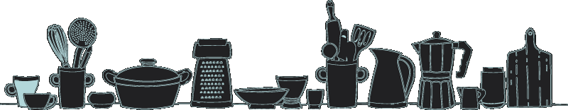 Adesivi animali per bambini sagome utensili cucina - TenStickers