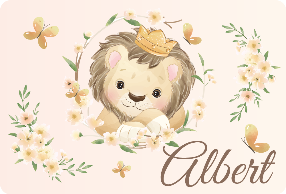 Crowned Lion Character laptop skin - TenStickers