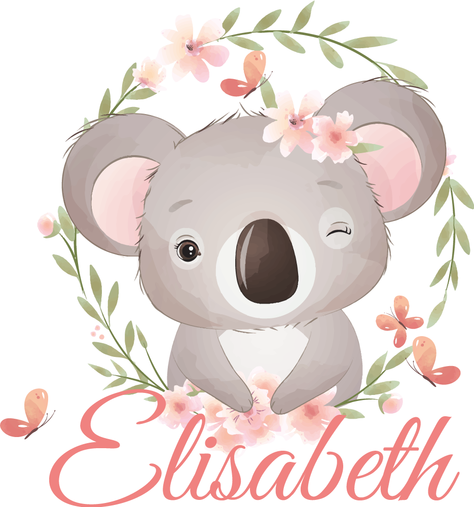 Plaque Voiture Personnalisée Bébé À Bord - Modèle Koala Fille