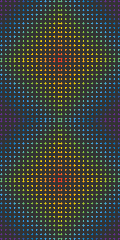 Colorful Dot Pattern door sticker - TenStickers