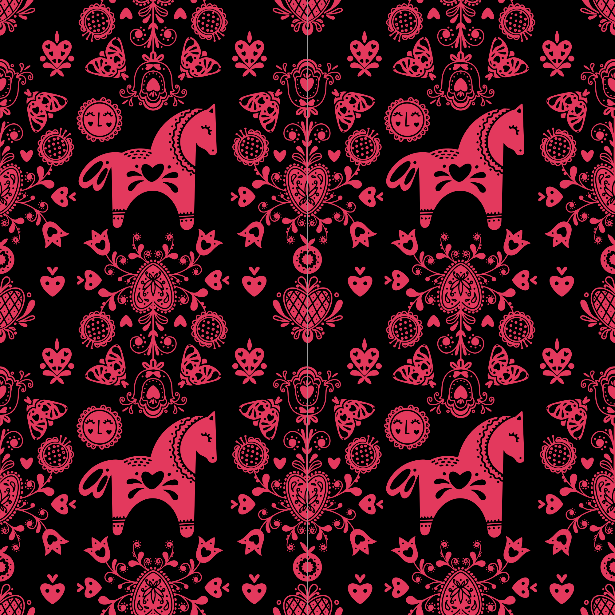 φολκλόρ εικονογράφηση επίπλων αυτοκόλλητο - TenStickers