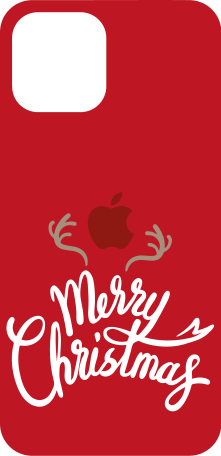 Sticker iphone Buon natale con renna - TenStickers