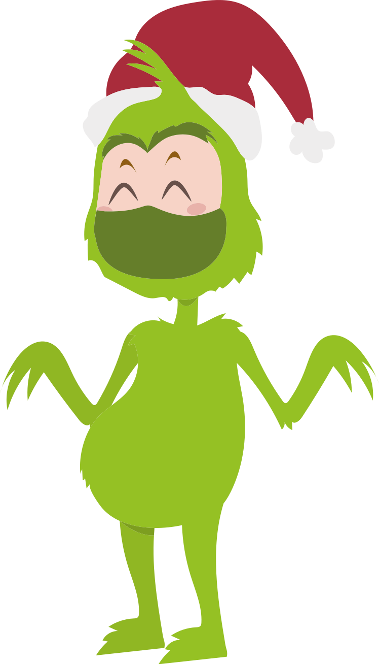 Grinning Festive Character holiday sticker - TenStickers