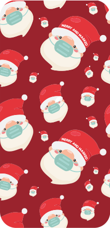 Naklejka na Iphone wesołych mikołajów - TenStickers