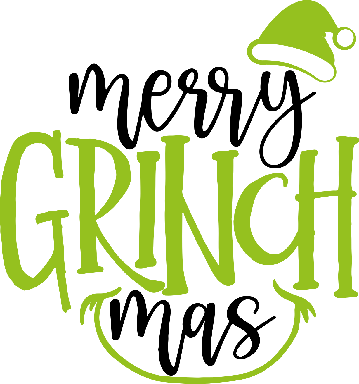 Merry grinchmas original design christmas wall sticker - TenStickers