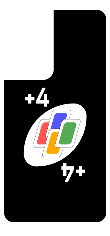 Autocolante samsung com desenhos de cartões uno color - TenStickers