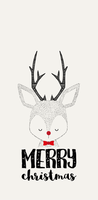 Adesivo murale rugby allegria delle renne di natale - TenStickers