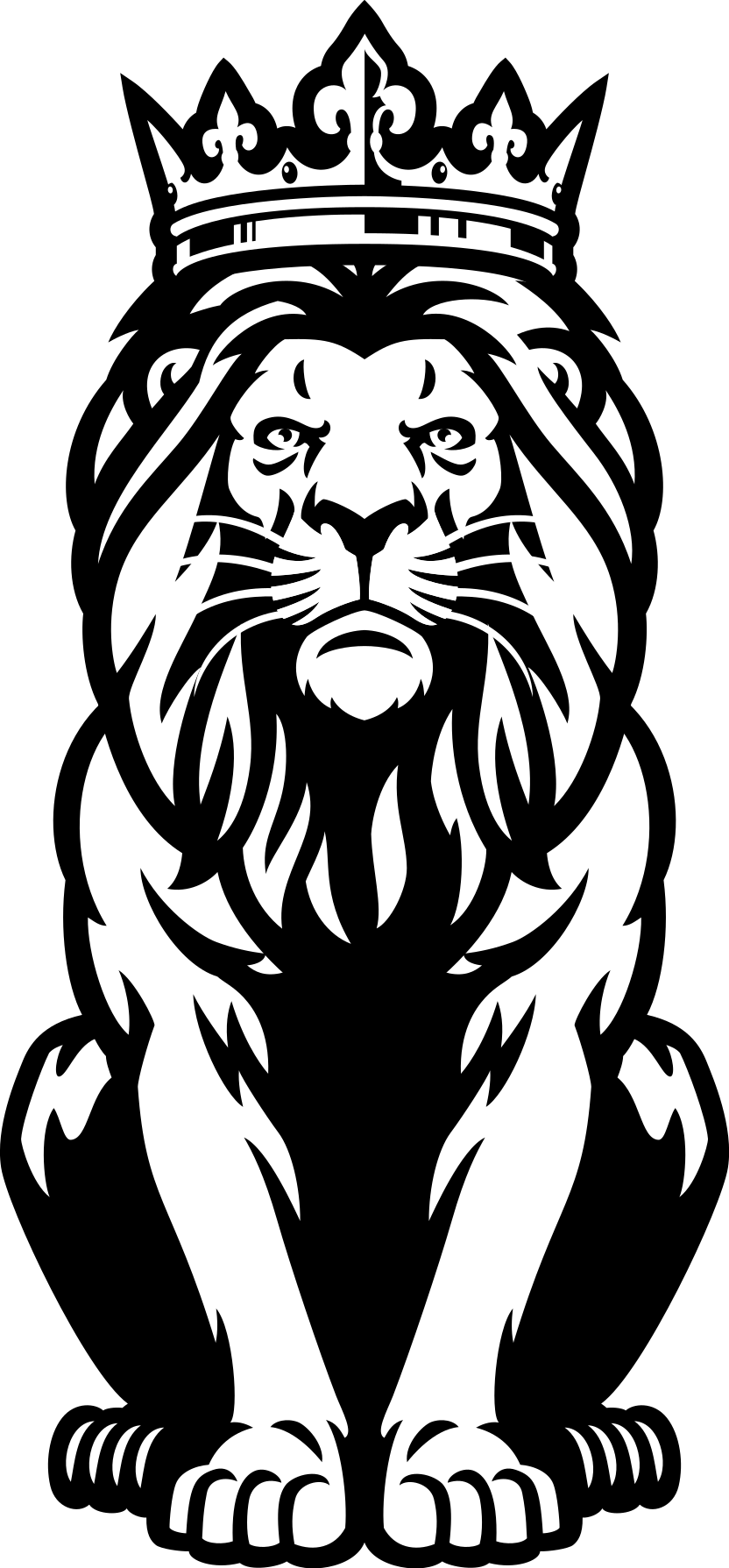 贴纸壁纸 威严的狮子徽章 - TenStickers