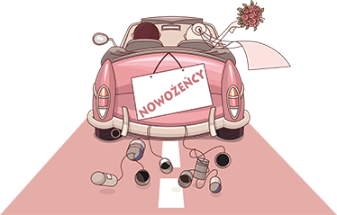 Naklejka dekoracyjna Nowożency - TenStickers