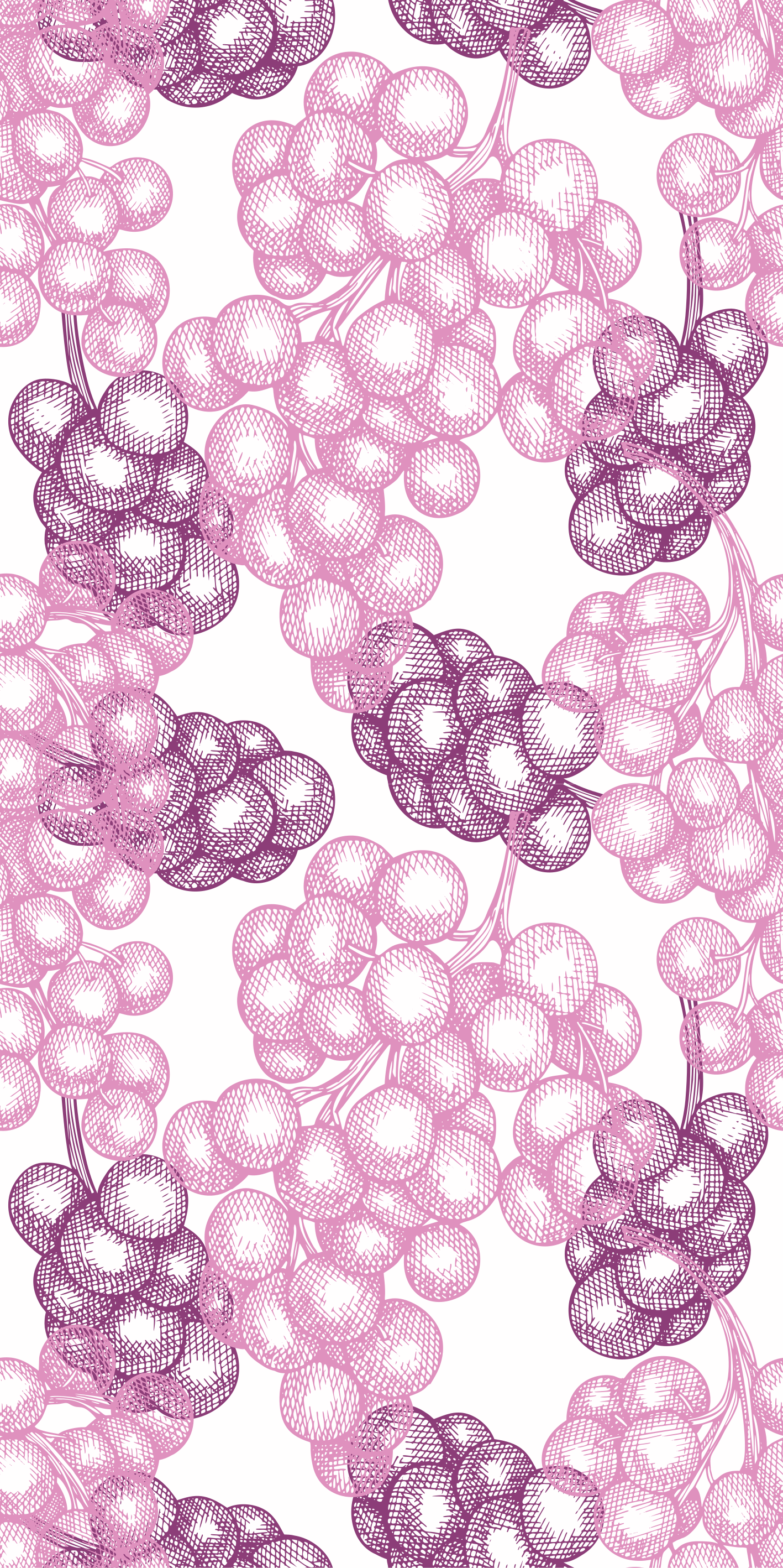 Elegant druivenrankpatroon sticker bloemen en planten - TenStickers