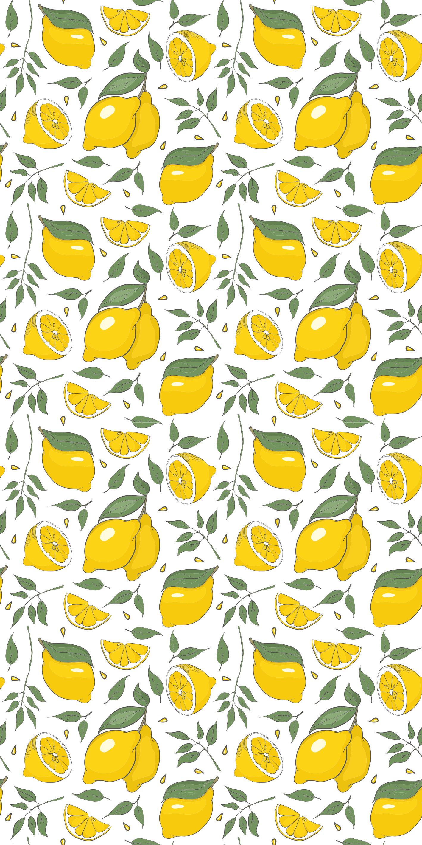 Limon ve çiçekler tropikal mobilya çıkartması - TenStickers