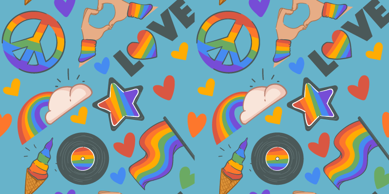 Kärlek och fred för lastcykelklistermärke - Tenstickers