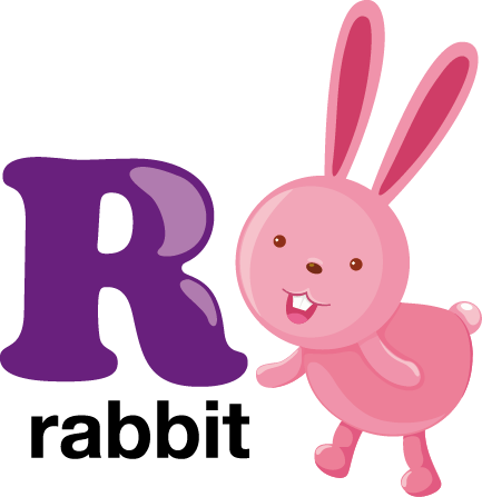 Kids R For Rabbit Sticker Tenstickers