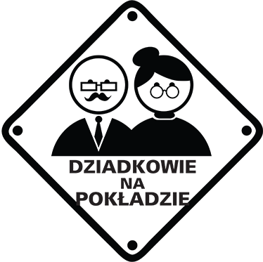 Naklejka dziadkowie na pokładzie - TenStickers