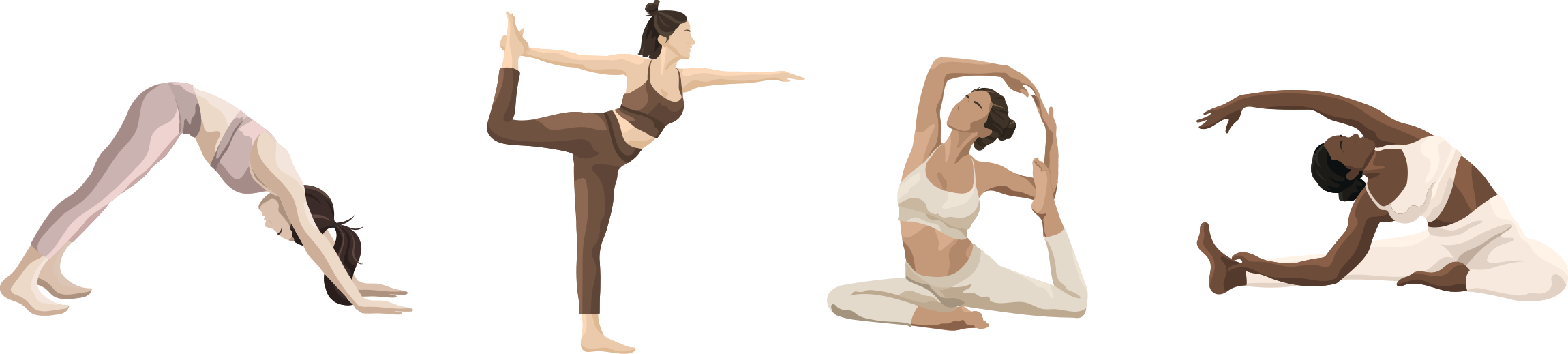 Sport Sticker dynamische yoga-posen - TenStickers