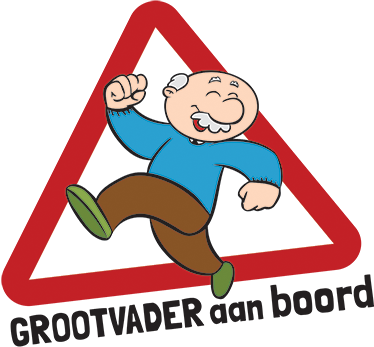 Sticker grootvader aan boord auto - TenStickers
