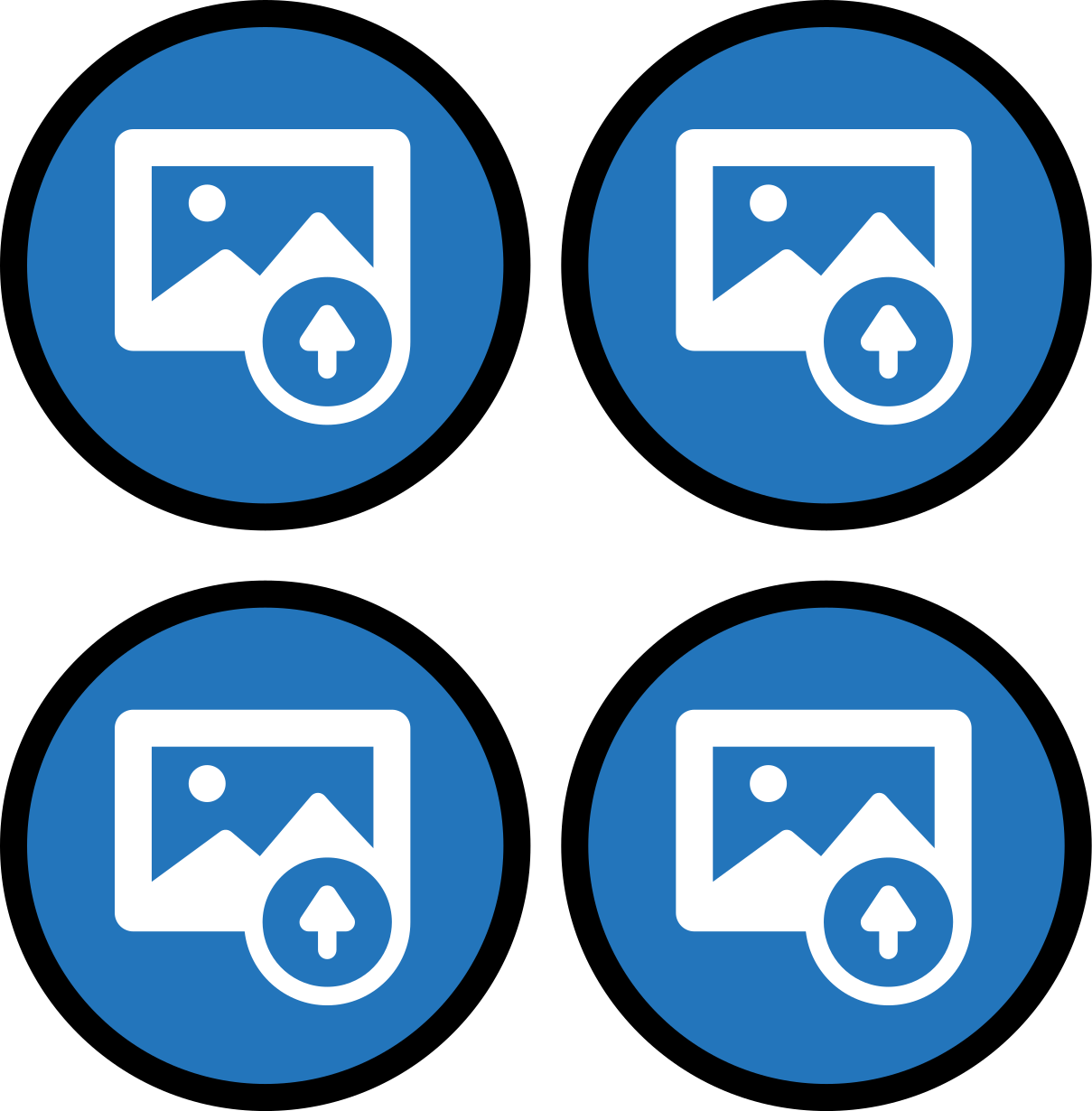 墙面贴纸 圆形图片上传图标 - TenStickers