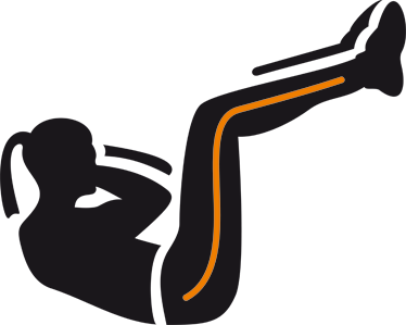 Naklejka kobieta ćwiczenia brzuch - TenStickers