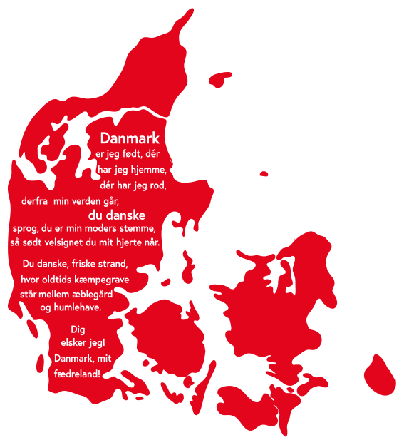 I danmark jeg blev født sangtekst klistermærke - TenStickers