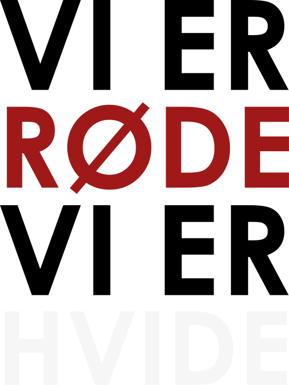 Vi er røde vi er hvide wallstickers citater - TenStickers