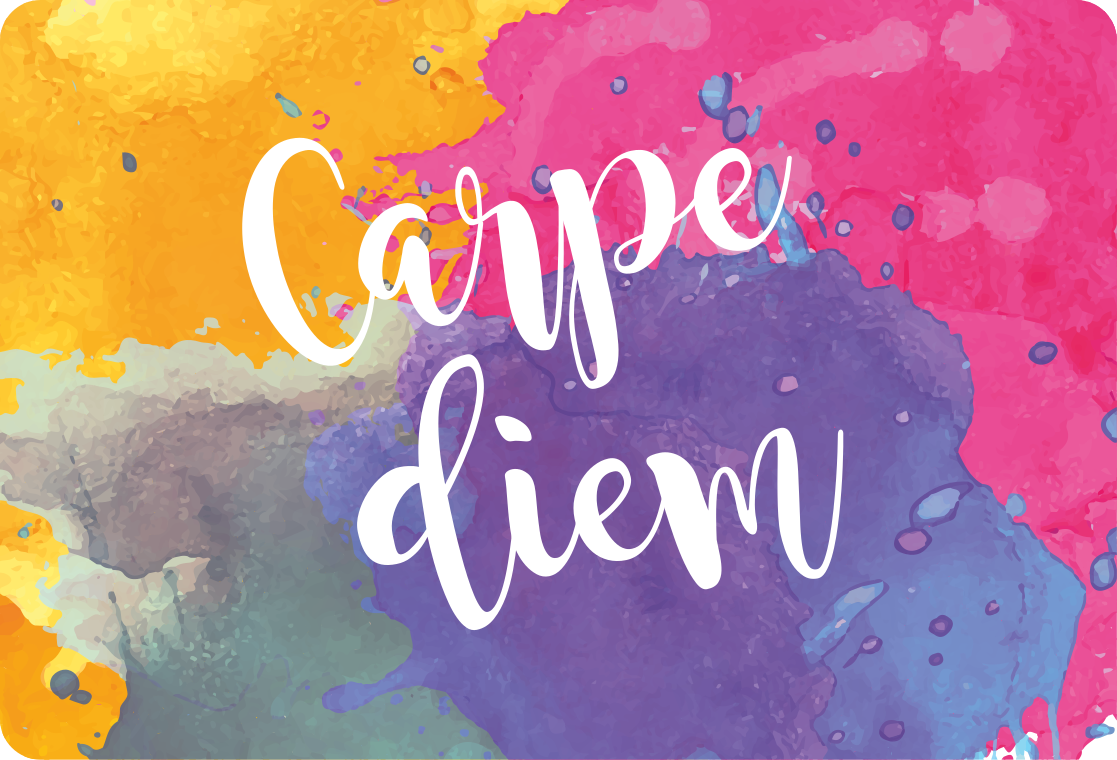 šareni carpe diem ilustracija laptop skin - TenStickers