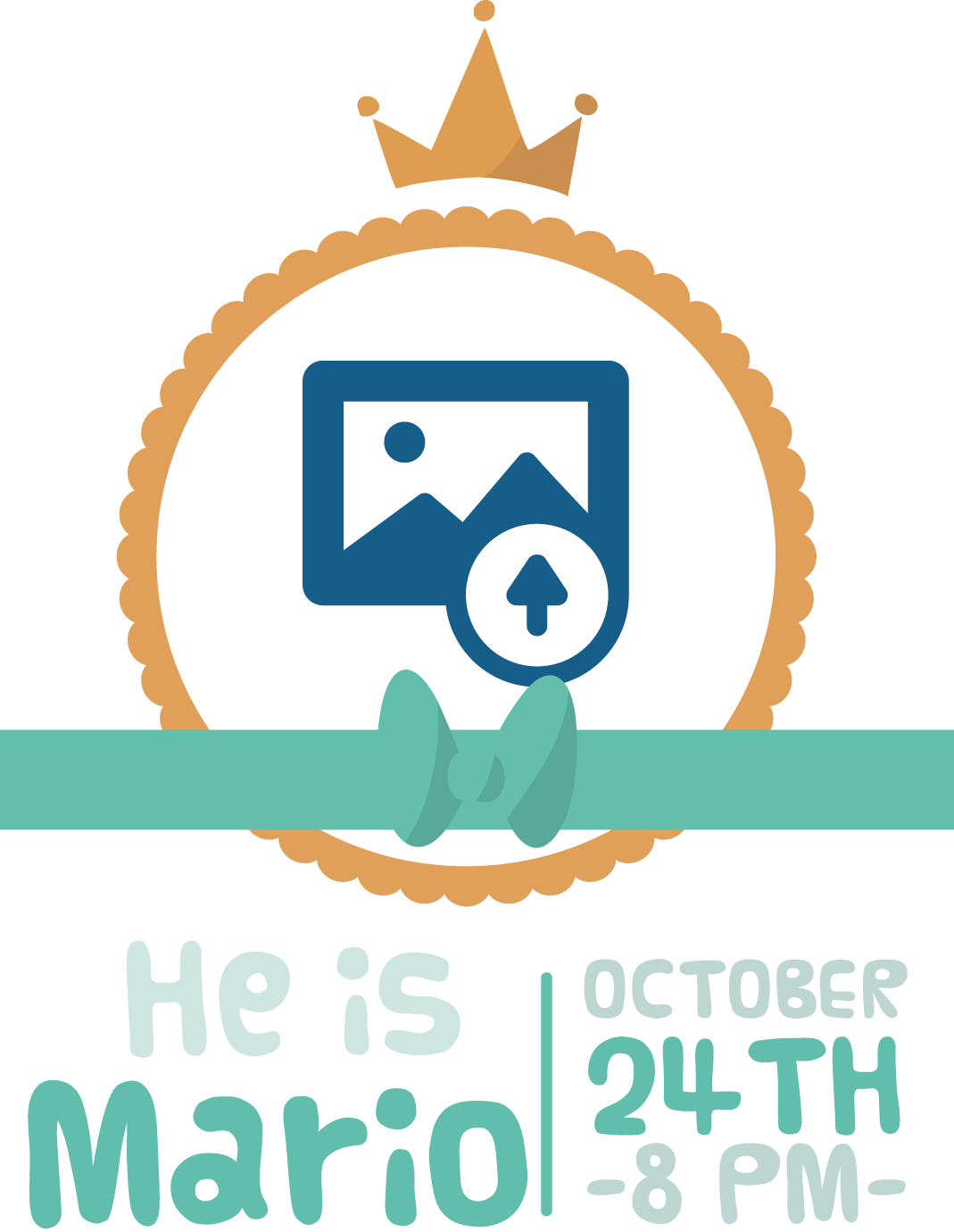 Green birth personalized information sticker - TenStickers