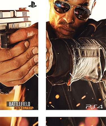 Autocolante Skin para ps4 Battlefield Hardline Color TenStickers. Autocolante Skin para ps4 Battlefield Hardline Color. Se és fã do famoso jogo Battlefield Hardline então esta skin autocolante para ps4 foi feita a pensar em ti! Fácil de aplicar sem bolhas ou vincos.