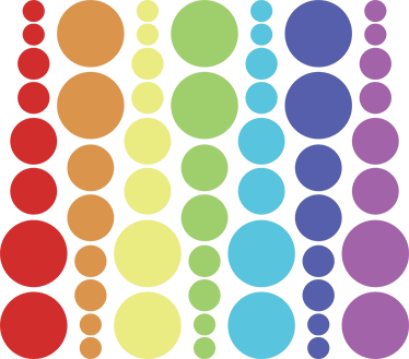 Vinilos de círculos en colores pastel