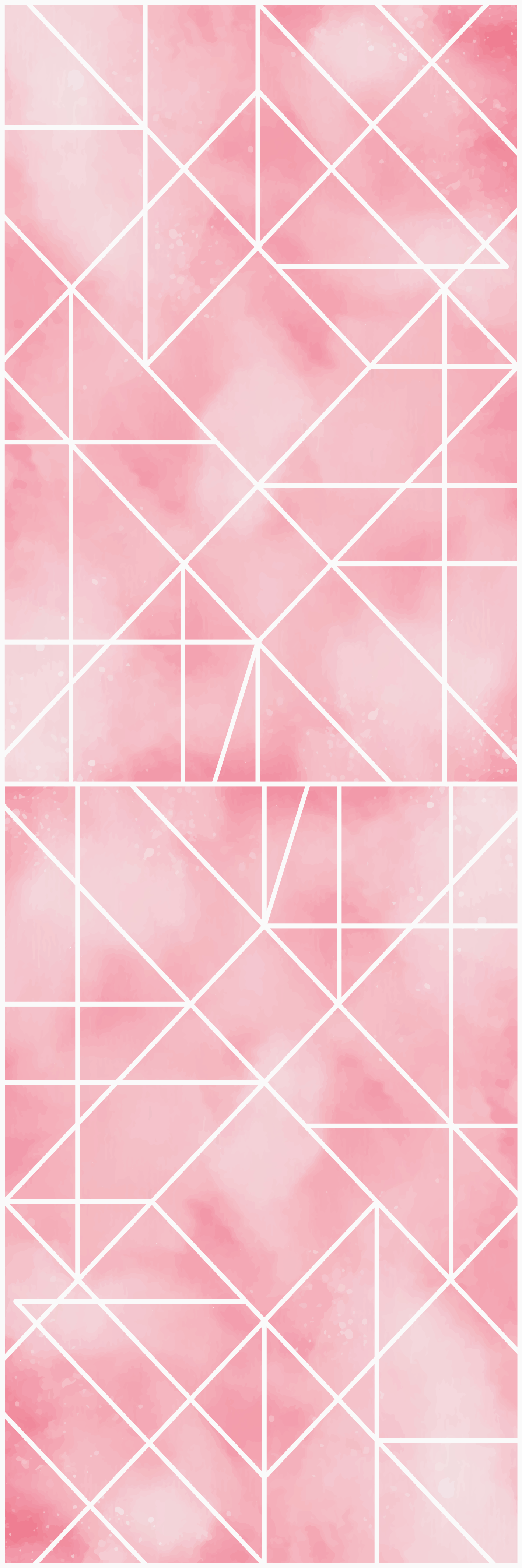 Vinilo para nevera Patrón de vinilo pared de triángulos rosados - TenVinilo