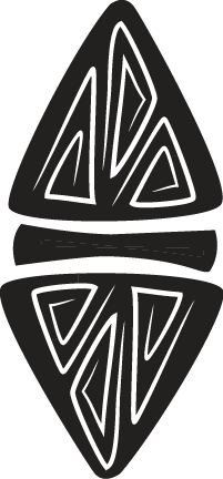 Adesivo de parede triângulos tribais TenStickers. Adesivo de parede triângulos tribais. Adesivos de parede - ilustração composta por dois triângulos separados por uma linha central. Disponível em 50 cores.