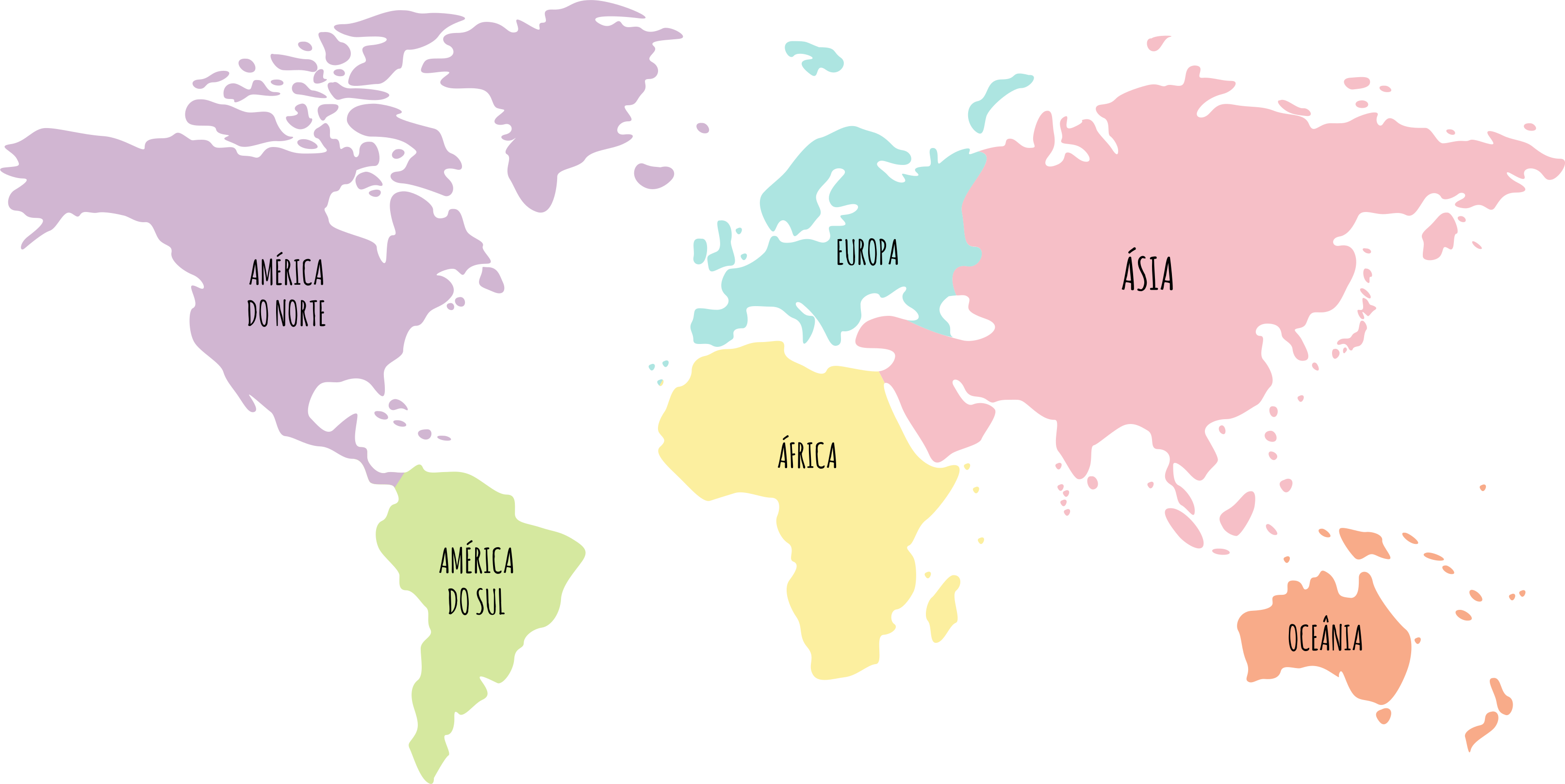 Autocolante mapa mundo para quarto juvenil - TenStickers