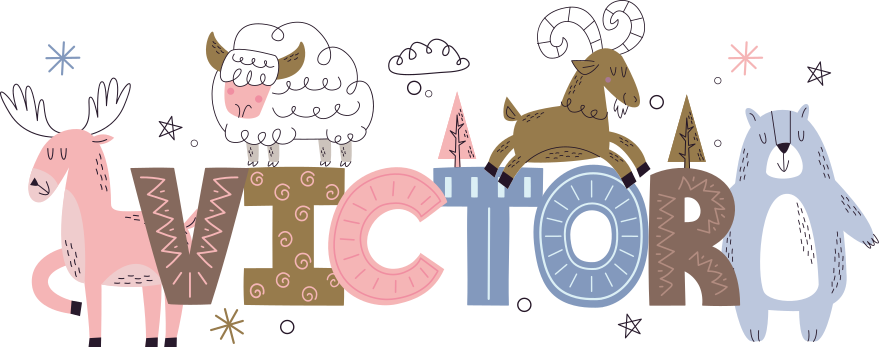 Vinilo personalizable Animales infantiles polares - TenVinilo