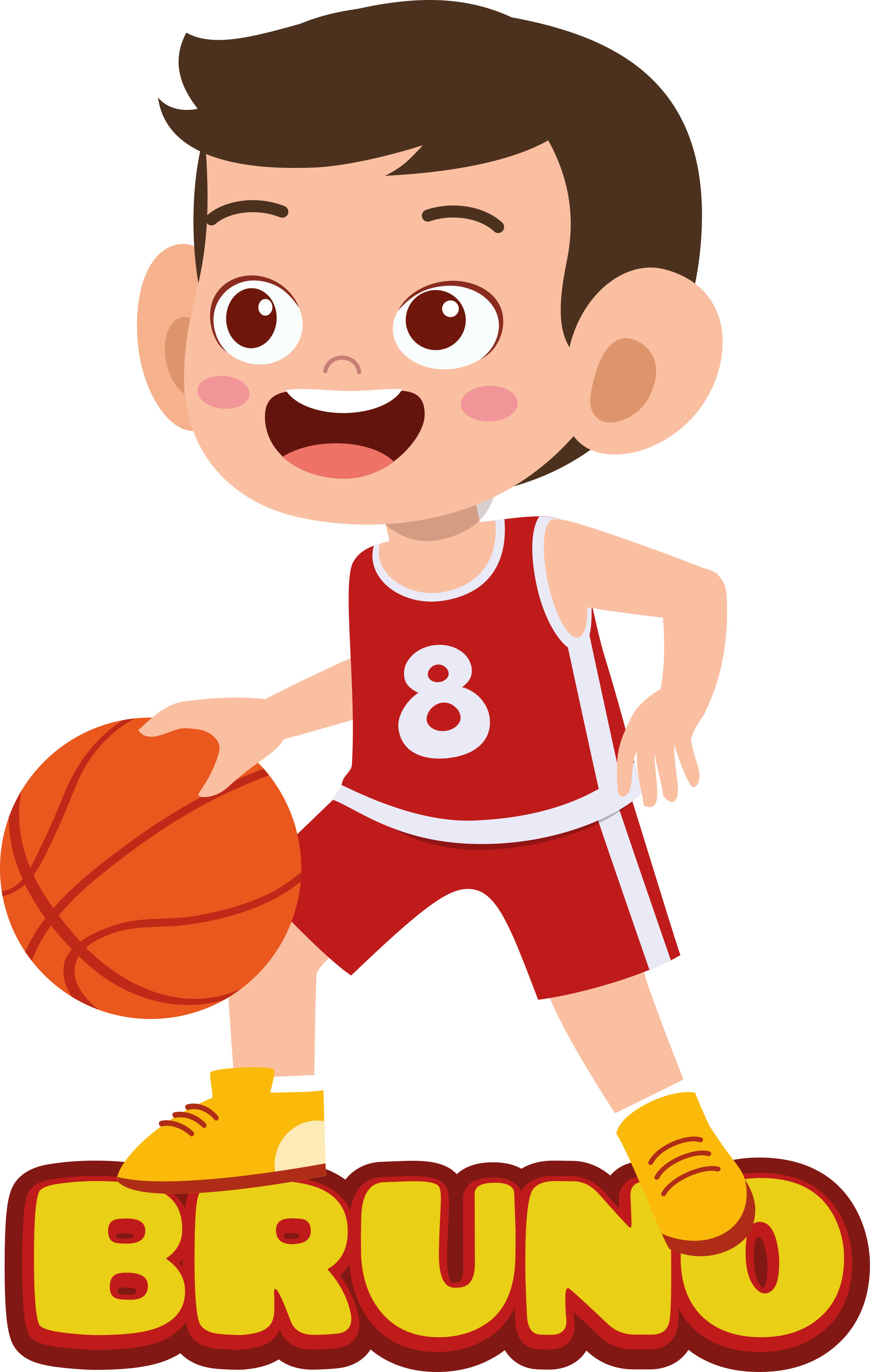 Sticker basket Bambino giocatore di basket con nome - TenStickers
