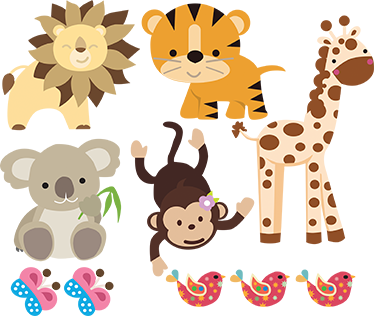 Set di Stickers animali selvatici - TenStickers