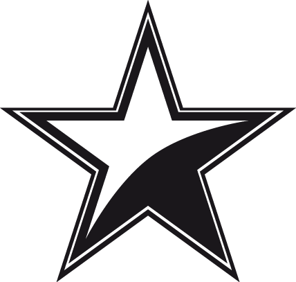 Unique Star Decal with Border - TenStickers