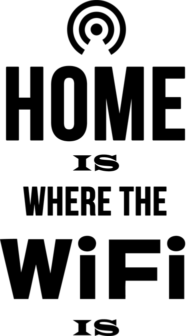 Home Where The Wifi Is Wall Sticker - TenStickers