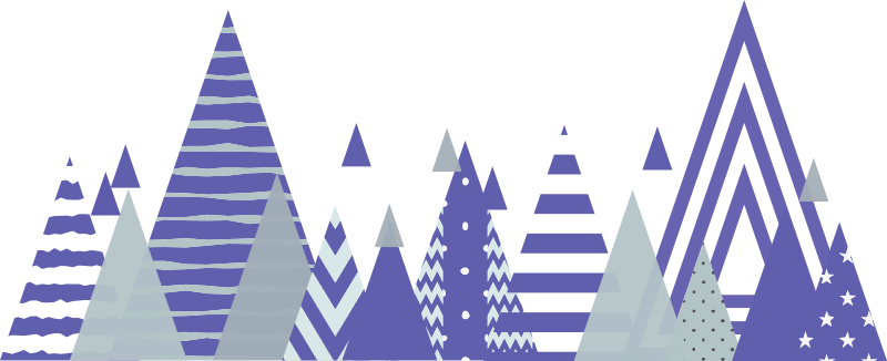 Sticker Forme Montagnes très péri couleur - TenStickers