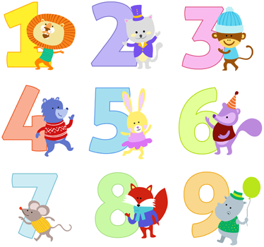 Sticker colección números infantiles - TenVinilo