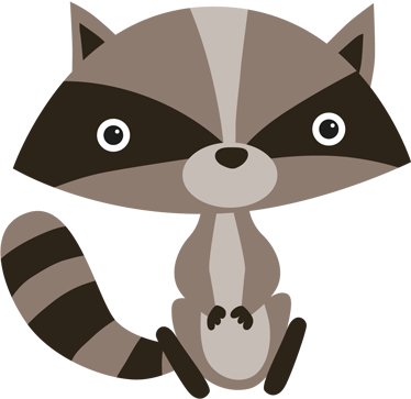 Children's Raccoon Stickers - TenStickers