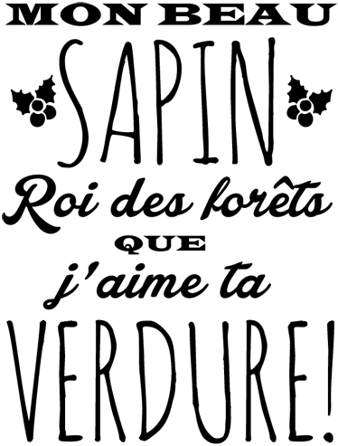 Sticker mon beau sapin - TenStickers