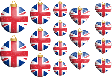 Union Jack Baubles Decorative Decals - TenStickers