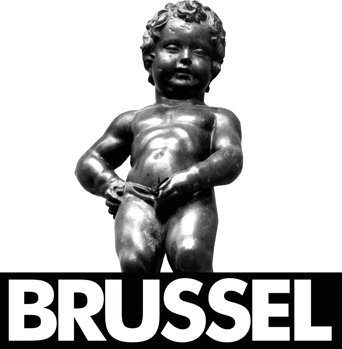 Brussel manneken pis Laptop sticker - TenStickers